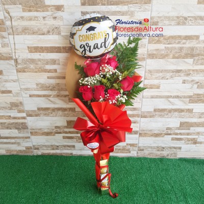 GD03 6 Roses and Chocolates Bouquet