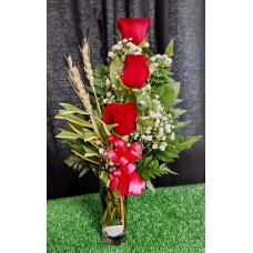FR03 Vase with 3 Roses